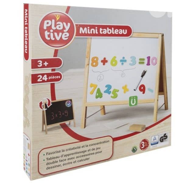 Double-sided magnetic chalk & dry erase board for kids/4' delivery 0