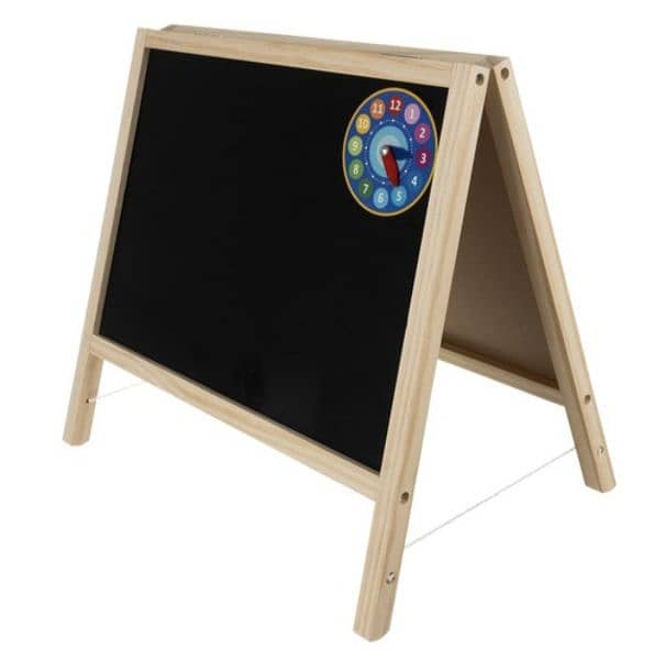 Double-sided magnetic chalk & dry erase board for kids/4' delivery 3