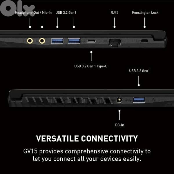 MSI GV15-11SC-633 Ci5 11Th Gen 8GB Ram 256GB SSD 144Hz GTX 1650 MAX-Q 2