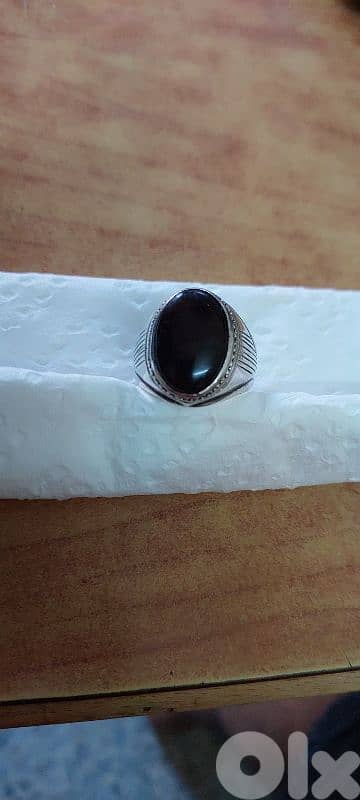 Agate Silver Ring weight 10.5 grs خاتم عقيق يماني  اصلي فضة ١٠،٥غرام 1