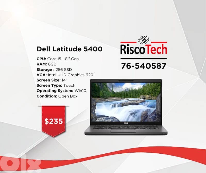LAPTOP DELL LATITUDE 5400 - Core I5 - RAM 8GB - 256GB SSD - لابتوب 0