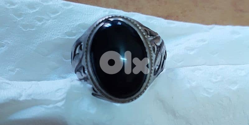 Agate Ring silver weight 6.5 grs خاتم عقيق يماني اصلي فضة وزن ٦،٥ غرام 1