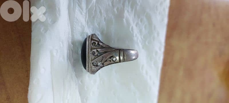 Agate Ring silver weight 6.5 grs خاتم عقيق يماني اصلي فضة وزن ٦،٥ غرام 2