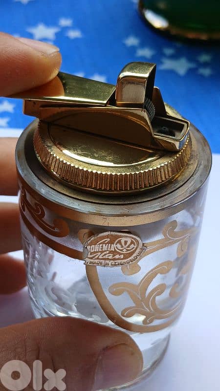 Cristal Table Lighter and Ashtray 3