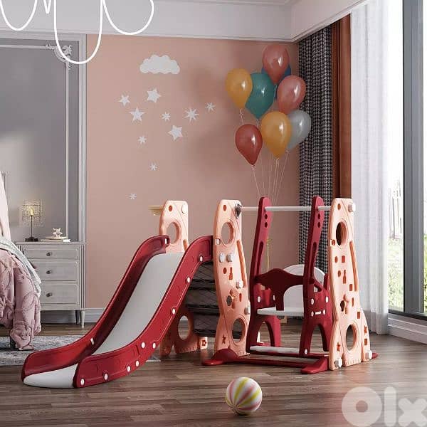 Kids Slide with Swing set مجموعة مرجوحة مع زحليطة 1