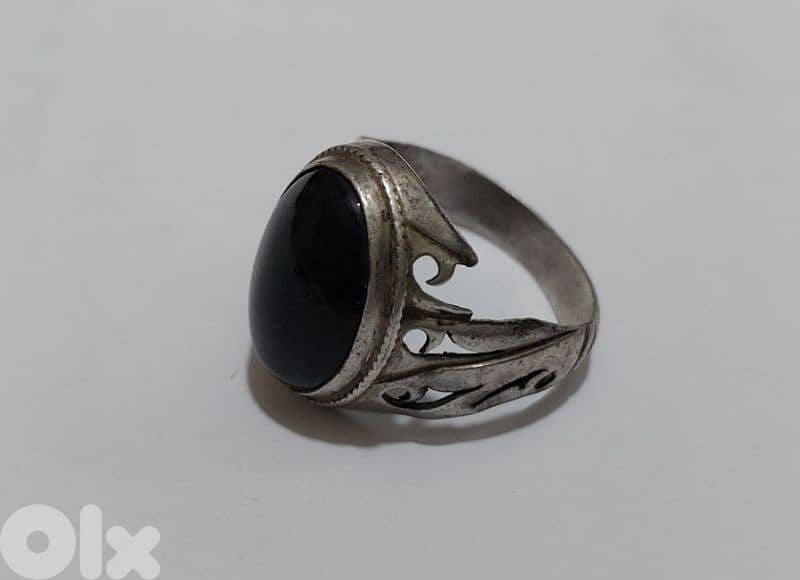 Agate Ring silver weight 6.5 grs خاتم عقيق يماني اصلي فضة وزن ٦،٥ غرام 3