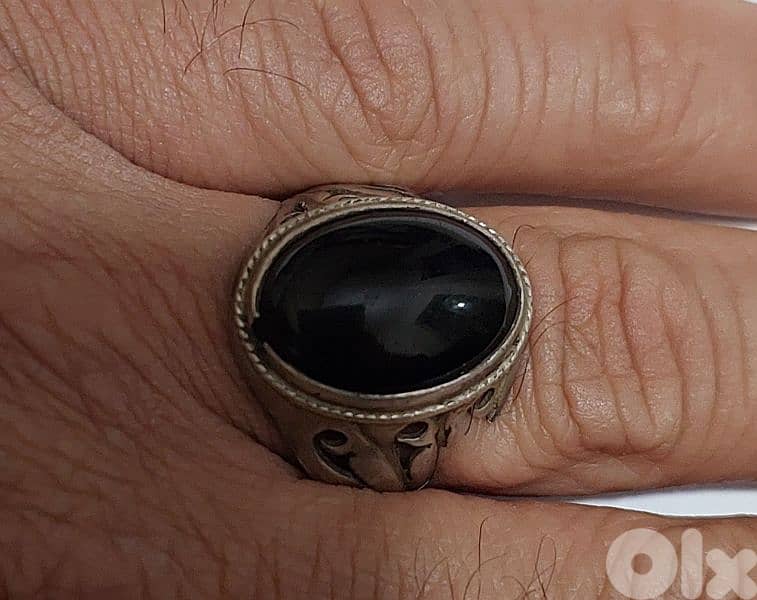 Agate Ring silver weight 6.5 grs خاتم عقيق يماني اصلي فضة وزن ٦،٥ غرام 5