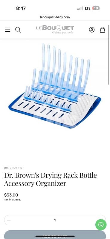 dr brown and munchin drying rack 1