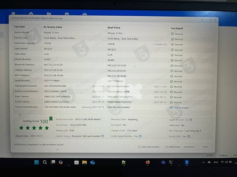 Iphone 13 Pro -256 GB (Blue) 1