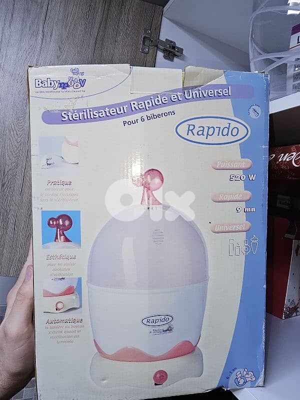 Car seat, sterilizer, walker, 2 relax, jumper, new Breast pump 8