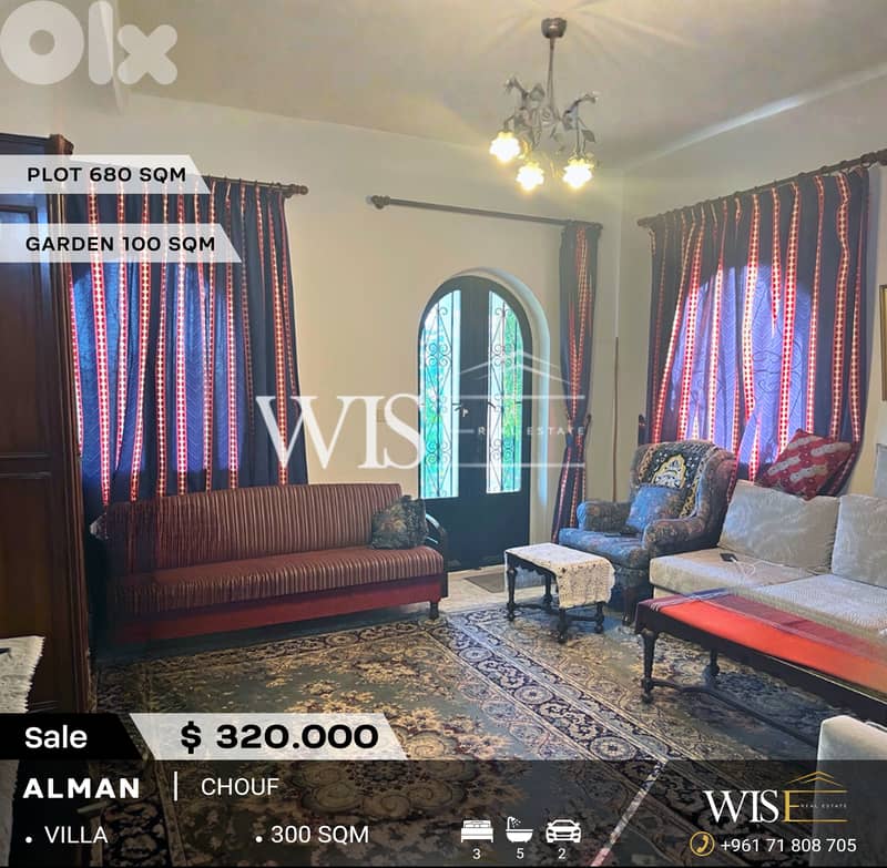 Elegant 300 SQM Villa Triplex for SALE in Alman - Chouf! 0