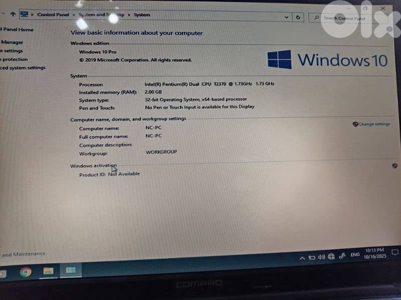 compac pentium hdd320gb 2 gb ram 2