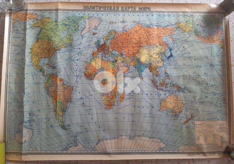 USSR 1981 official political map, Soviet union, large size 0