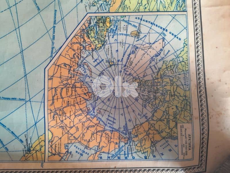 USSR 1981 official political map, Soviet union, large size 3