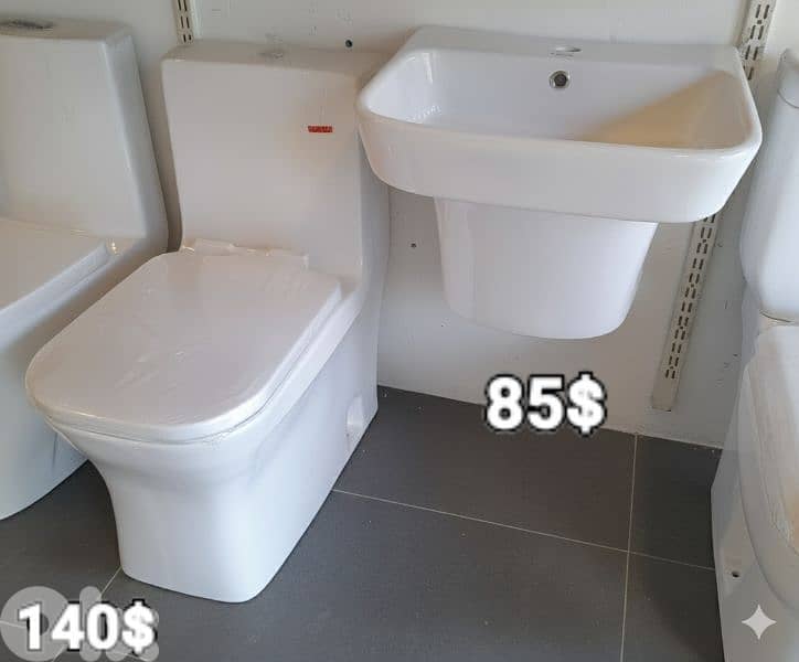 bathroom toilet sets(toilet seat/sink)أطقم حمام كرسي مع مغسلة 3