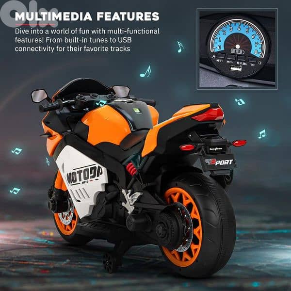 Orange Ride-on bike V12 2