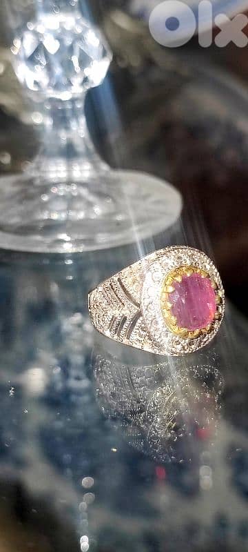 Silver Ruby Ring 925 0
