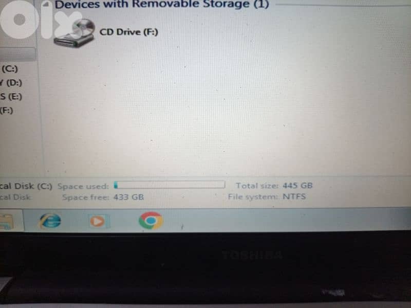 laptop toshiba pentium   hdd 500gb 2 gb ram 1