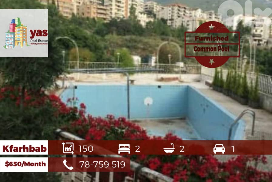Kfarhbab 150m2 | Furnished | Common Pool | Partial View | IV 0