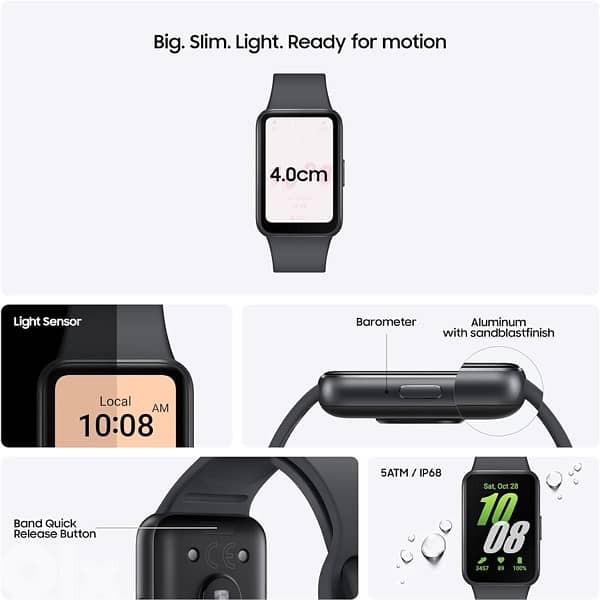 samsung Galaxy Fit 3 Smart Watch available Pink & Black 4