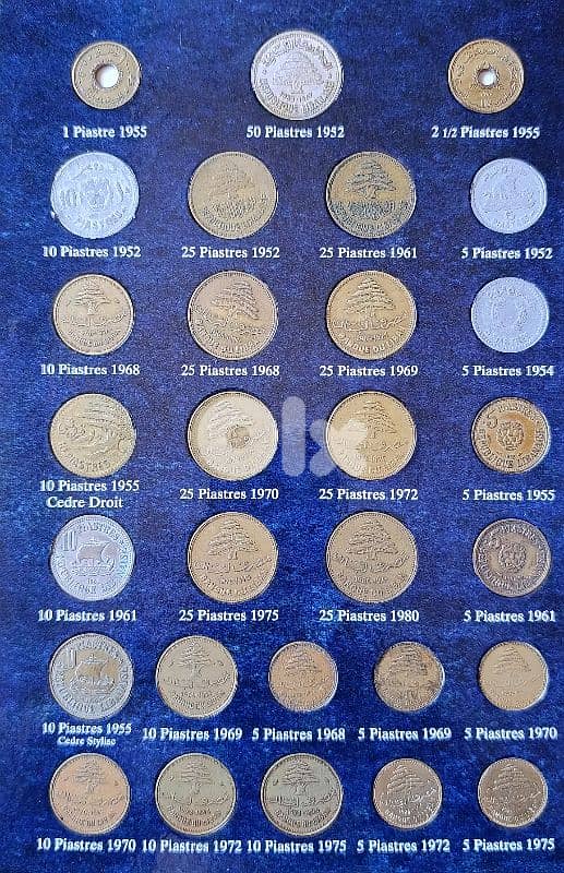 ألبوم عملات لبنانية معدنية من  1924 ال 2018 3
