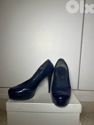 Blue high heels