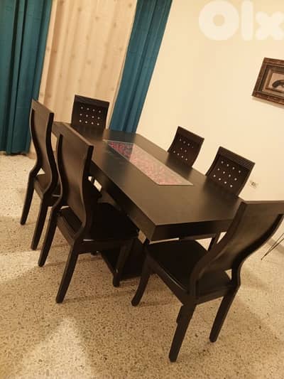 طاولة سفرة كتير مرتبة خشب ماليزي