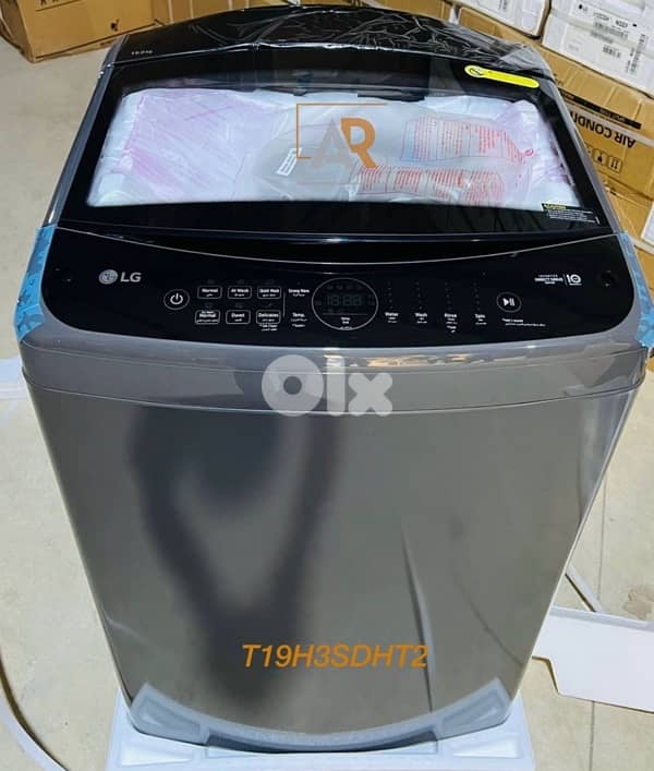 Washer LG 19kg Inverter Black غسالة أل جي إنفرتر الأصلية 0