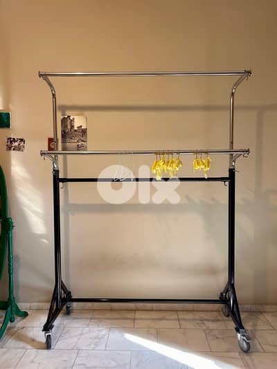 Adjustable Clothing Rail Garment Display, Clothes Rack