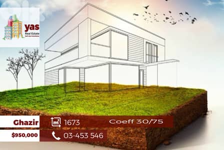 Ghazir 1673m2| Land | Coeff 30/75 | Prime Location | Sea View | GA