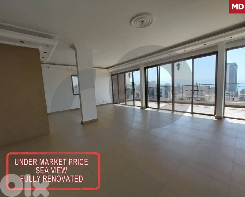 Beirut-Koraytem/قريطم High Floor Fully Renovated Sea View REF#MD127160 0