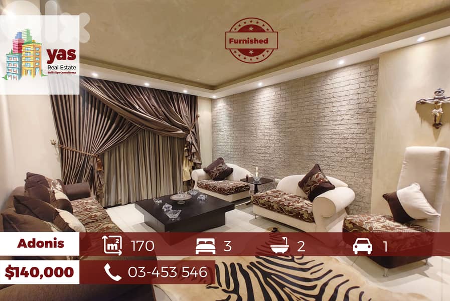 Adonis 170m2 | Modern | Catchy apartment | Fully Furnished |EL/KS | 0