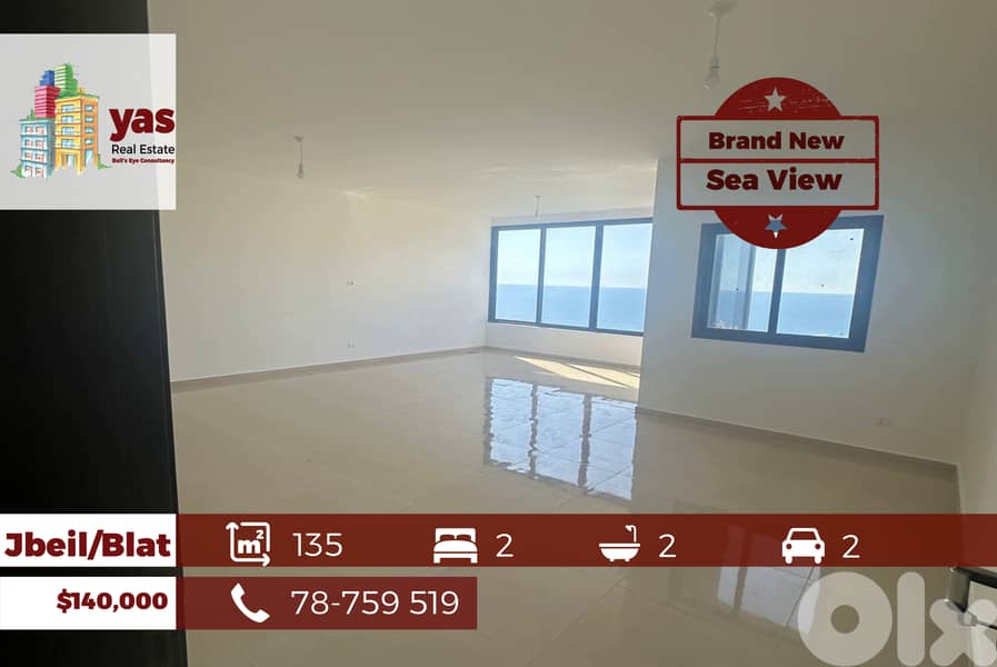 Jbeil/Blat 135m2 | Brand New | Sea View | Calm Area | OH 0