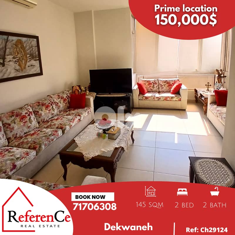 Prime location apartment in Dekwaneh شقة للبيع في الدكوانة 0