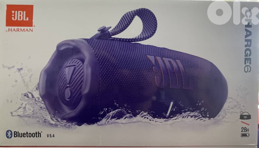 New JBL Charge6 Bluetooth Speaker Sealed Pack 28H Playtime waterproof 3