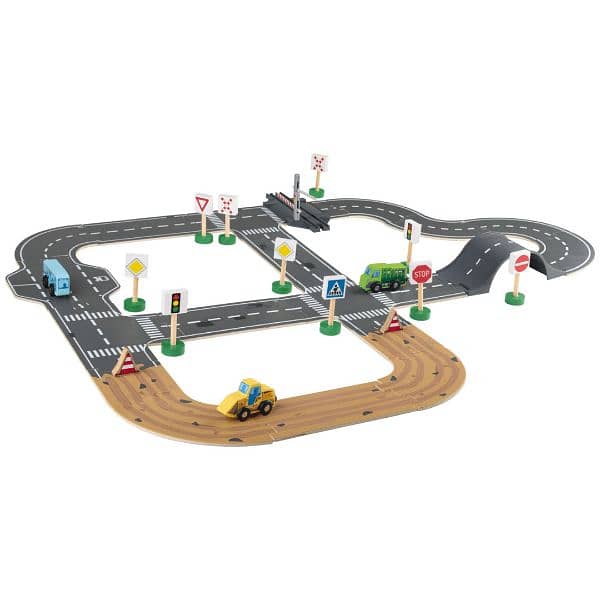 playtive wooden road set 36pc , road 4md 0