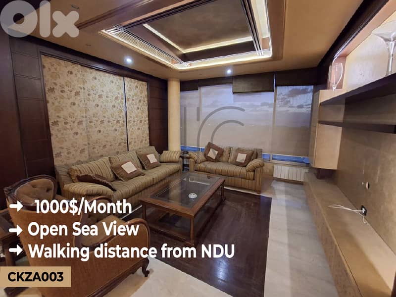 Apartment for rent close to NDU-شقة للإيجار بالقرب من جامعة 0
