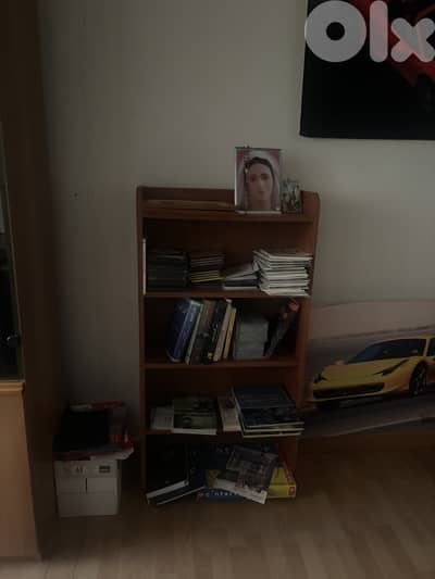 Wooden book shelves