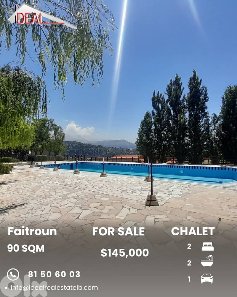 Chalet for sale in faytroun Keserouan  شاليه للبيع في فيترون كسروان 0
