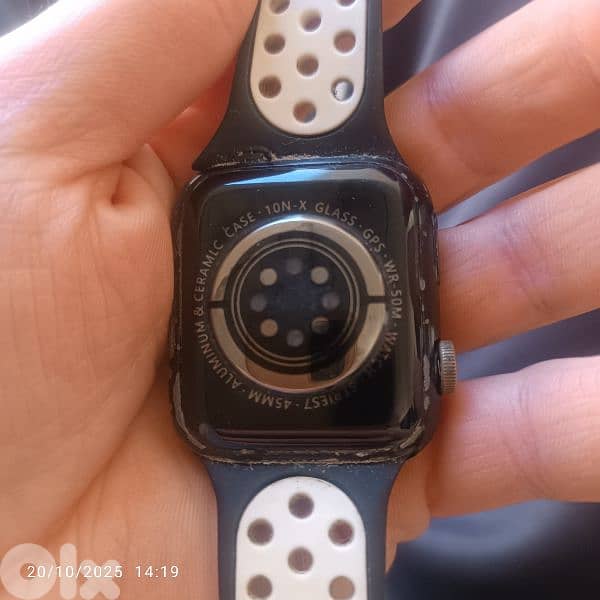 apple watch series 7 for sell كوبي مش اصليه،بس تمام مش مشتغله كتير 0
