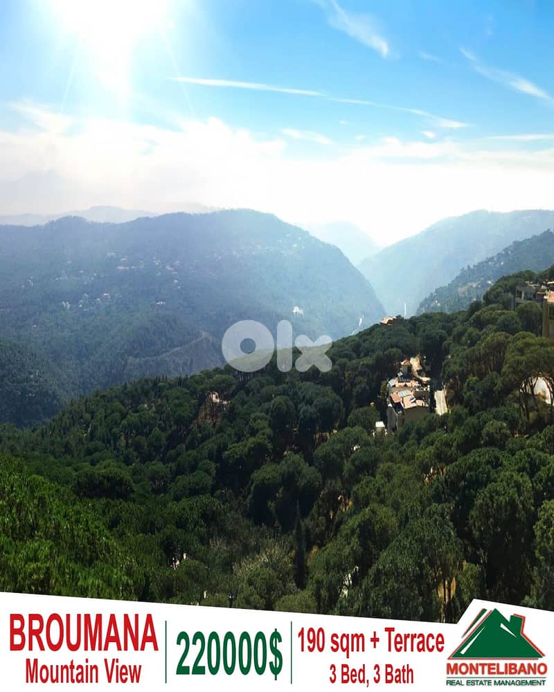 Fully Furnished 190 sqm Apartment For Sale in Broumana with Terrace 0