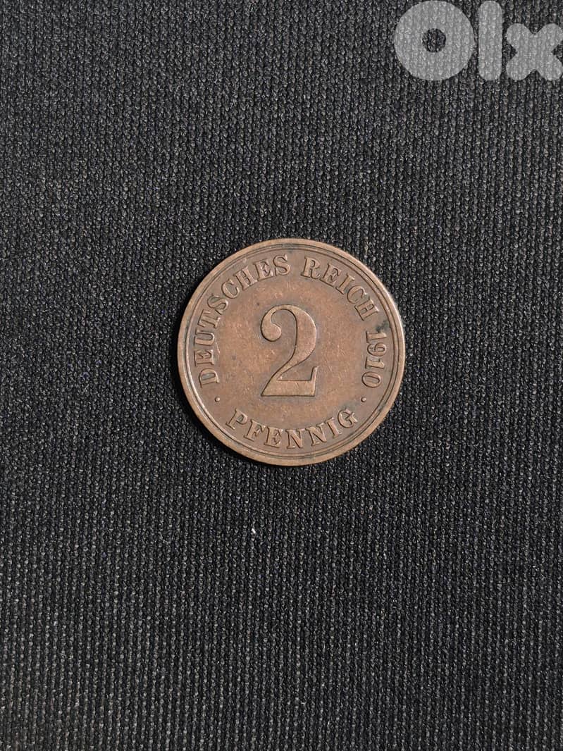 2 Pfennig Deutshes Reich 1910 0