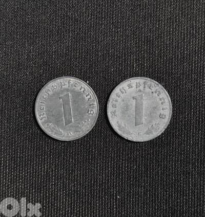 1 Reichspfennig 1940-F & 1942-A – Deutsches Reich
