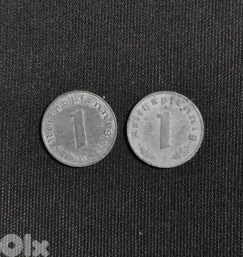 1 Reichspfennig 1940-F & 1942-A – Deutsches Reich 0