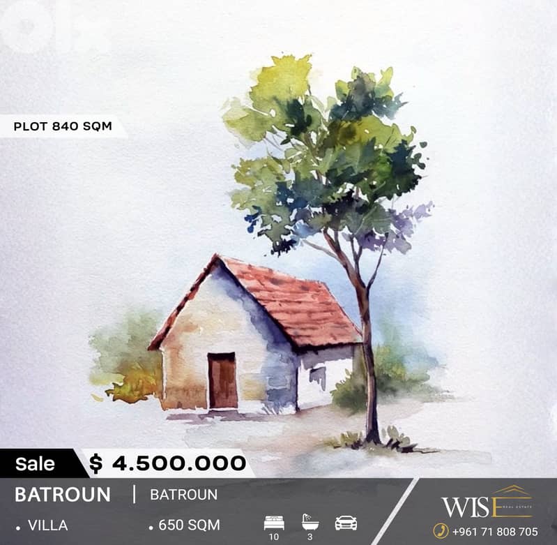 Villa / Guest House for SALE in a Prime Location in Batroun! 0