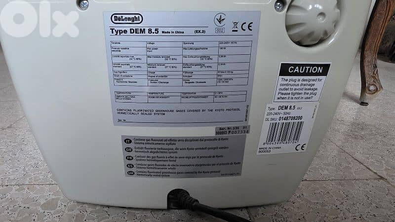 Delonghi dehumidifier 8.5L 1