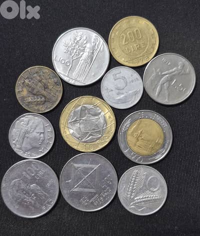 11 old italian coins