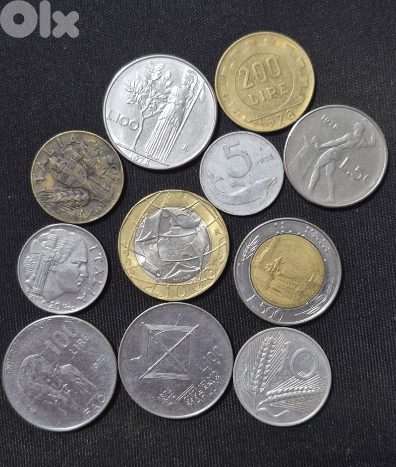 11 old italian coins 0