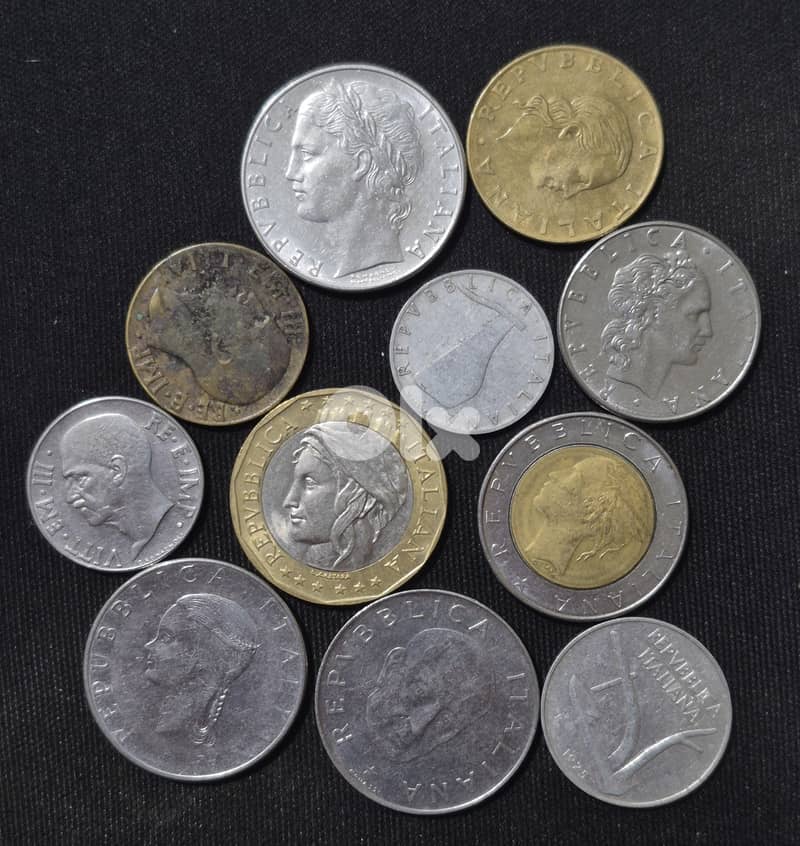 11 old italian coins 1