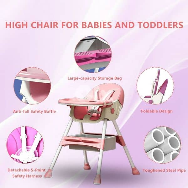 baby High seat pink or grey 2